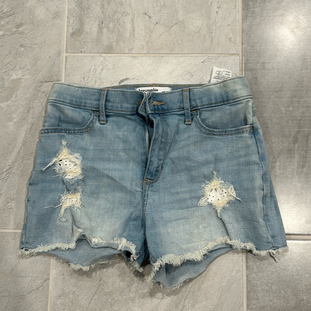 Abercrombie kids girls jean shorts size 15/16
